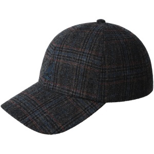 Kangol, Sapca plaid earflaps baseball, Negru prafuit - Img 2