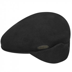 Basca Kangol Wool 504 Earlap Negru 2