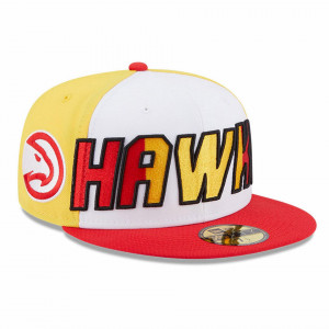 NEW ERA 9fifty cap atlanta hawks back half yellow