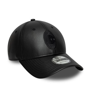 New Era, sapca 9forty PU faux leather AC Milan, Negru mat - Img 3
