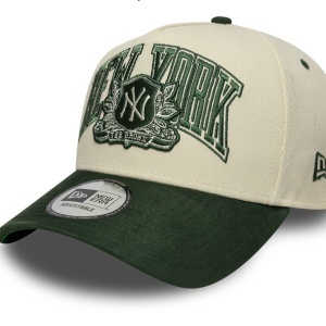 New Era, sapca 9forty Wordmark NY Yankees suede, Verde/ Bej