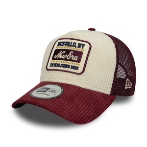 New Era, sapca trucker cord visor, Rosu boro