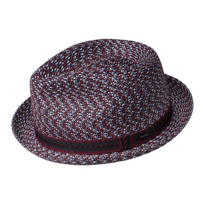 Palarie Bailey of Hollywood Mannes Braided Trilby Rosu