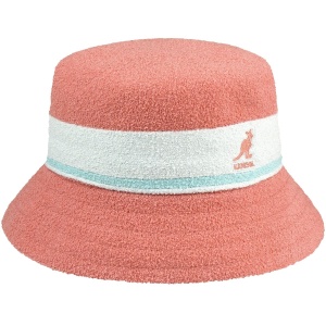 Palarie Kangol Bermuda Stripe Bucket Roz 2