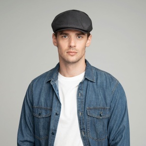 Sapca barbati Bailey 1922 slater 5 panel, Negru