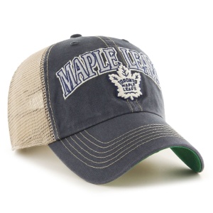 47 Brand, Sapca de bumbac cu logo Toronto Maple Leafs si segmente de plasa, Albastru 2