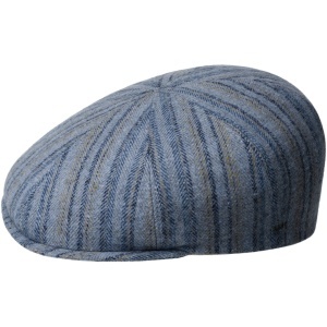 Bailey 1922 Emilio 8 Panel Contour Flatcap, Blue Stripe