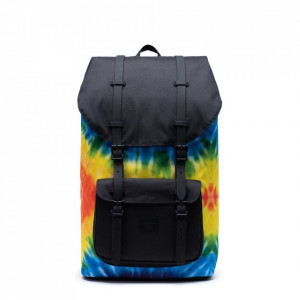 Herschel rucksack little america rainbow tie dye, Schwarz