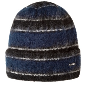 Kangol fuzzy stripe Muetze, Blau