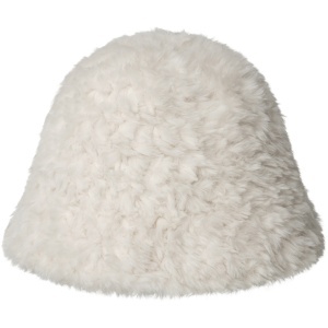 Kangol, Palarie bucket faux fur 2 way, alb ecru 2