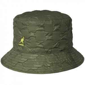 Palarie Kangol Pucker Check Bucket Verde Oliv 2