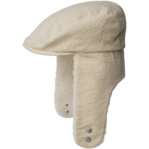 Kangol, Sapca earflaps cozy cord bugatti, Alb fildes 2