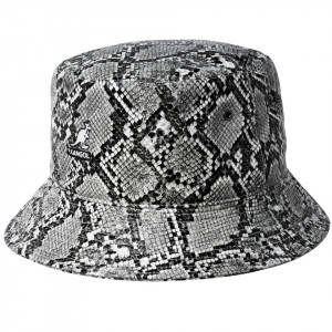 Palarie Kangol Snakeskin Bucket Negru