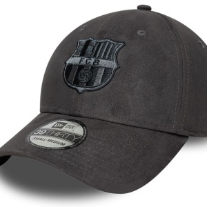 New Era, sapca 39thirty Fc Barcelona Faux Suede, Gri melange