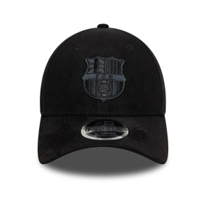 New Era, sapca 9forty Fc Barcelona faux suede, Negru mat 2