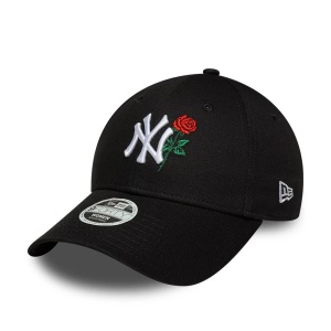 New Era, sapca 9forty flower NY Yankees, Negru mat