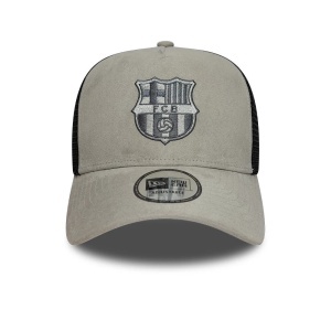 New Era, sapca trucker FC Barcelona faux suede, Gri antracit 3