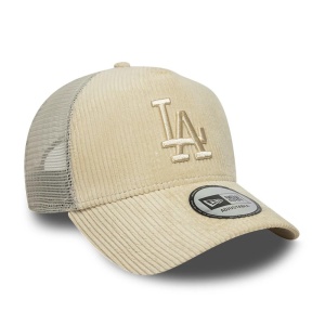 New Era, sapca trucker LA Dodgers tonal cord, Bej safari - Img 3