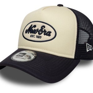New Era, sapca trucker oval foam patch, Albastru marin