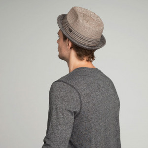 Palarie Bailey of Hollywood Hooper toyo Braid Trilby Gri 5