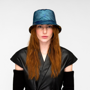 Palarie Kangol Floral Jacquard Red Bucket Albastru 6