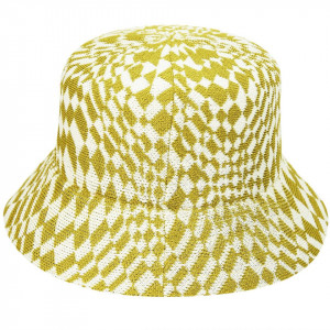 Palarie Kangol Warped Check Bucket Galben 4