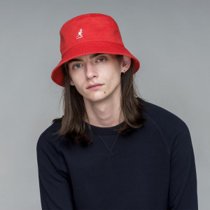 Palarie Kangol Washed Bucket Cherry Glow Rosu 6