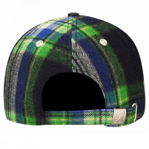 Sapca Kangol Tartan Flat Brim Navy Check 3