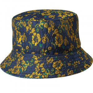 Kangol Floral Jacquard Red Bucket Hat, Marine Teal