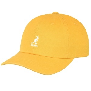 Kangol, sapca washed cotton adjustable baseball, Galben mustar