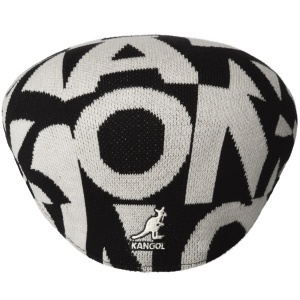 Kangol, basca Superfan 504, Negru/Alb 2