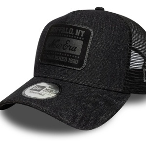 New Era, sapca trucker denim patch, Negru mat