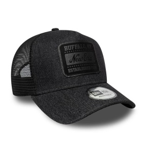 New Era, sapca trucker denim patch, Negru mat - Img 3