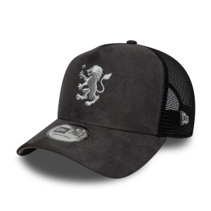 New Era, sapca trucker faux suede Aston Villa, Gri carbune