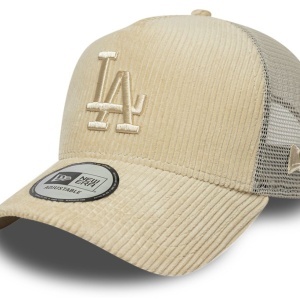 New Era, sapca trucker LA Dodgers tonal cord, Bej safari