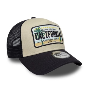 New Era, sapca trucker licence plate California, Bej nisip - Img 3