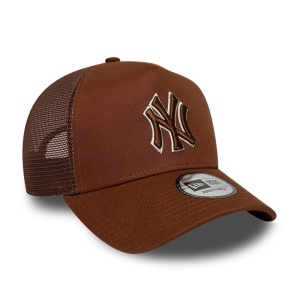 New Era, sapca trucker outline NY Yankees, Maro scortisoara - Img 3