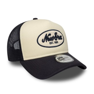 New Era, sapca trucker oval foam patch, Albastru marin - Img 3