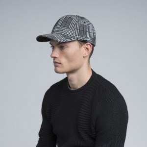 Sapca Kangol Pattern Flexfit Baseball Black Plaid 3