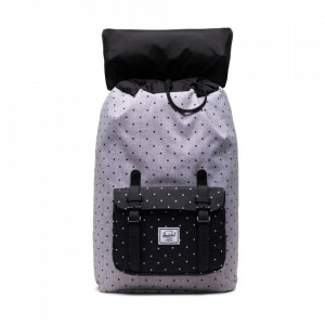 Rucsac Herschel Little America Polka Dot Crosshatch Gri 2