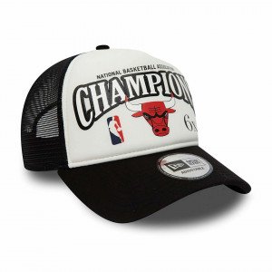 Sapca New Era A-Frame Trucker Chicago Bulls League Champions 3