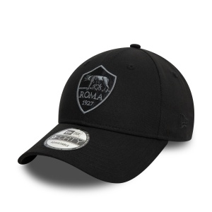 New Era, sapca 9forty tonal AS Roma, Negru mat