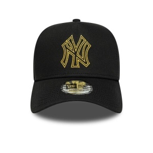 New Era, sapca trucker A-frame Metallic Outline NY Yankees, Negru 2