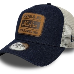 New Era, sapca trucker denim patch, Albastru denim