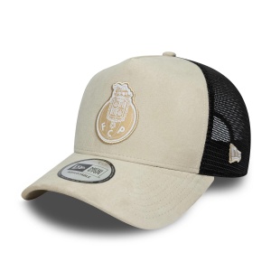 New Era, sapca trucker faux suede FC Porto, Bej nisip