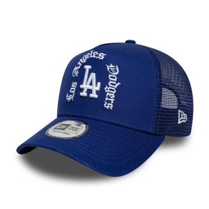 New Era, sapca trucker LA Dodgers wordmark, Albastru electric