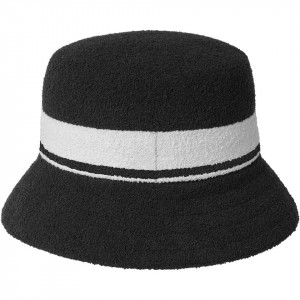 Palarie Kangol Bermuda Stripe Bucket Negru 2