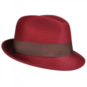 Palarie Bailey of Hollywood Riff Fedora Rosu 4