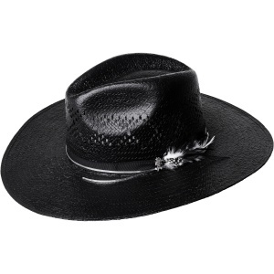 Bailey Western, palarie cowboy Silver Mine, Negru mat