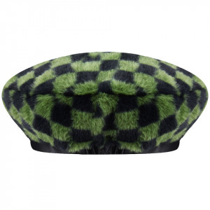 Bereta Kangol Faux Fur Check Verde 3